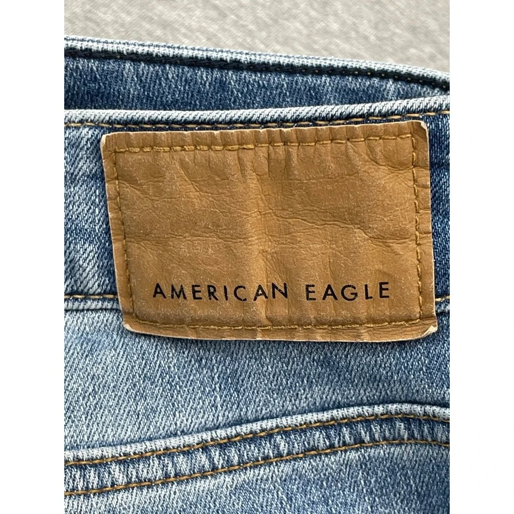 American Eagle Jeans Mens 38 x 32 Blue Cotton Blend Stretch Athletic Fit